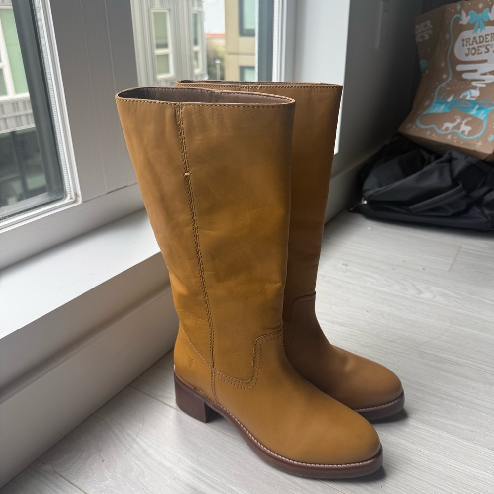 Frye Tan Leather Boots, size 8.5